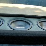 Rear deck subwoofer box